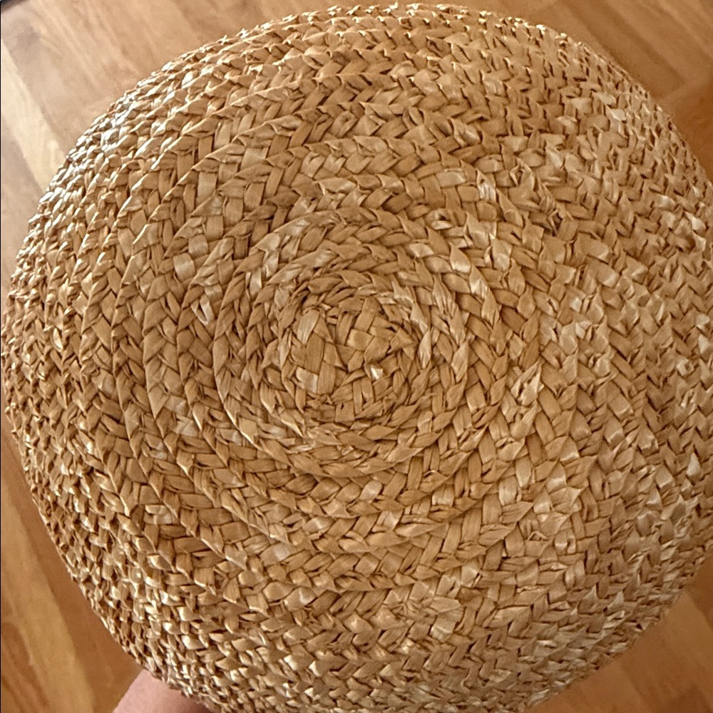 ZARA Woven Straw basket bag with Brown leather Strap - Natural - Picture 4 of 5